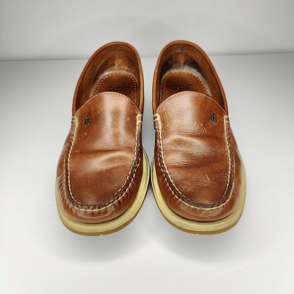 Brooks Brothers Voyager Leather Driving Loafers Size 8 1/2 D Logo - Picture 2 of 7